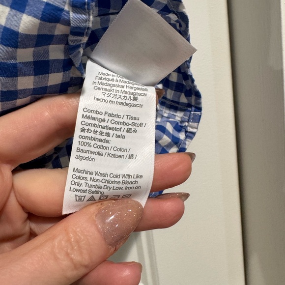 Crewcuts Boys’ blue gingham button down shirt - Picture 4 of 6
